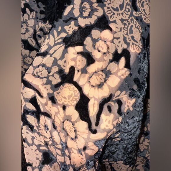 Dream keeper collection womens OS burnout velvet floral kimono drk Fairy witchy - Picture 4 of 9